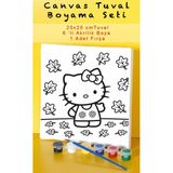 20X20 Tuval Boyama Seti 6'lı Boya ve Fırça Hediyeli Hello Kitty 11