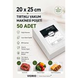 20X25 Tırtıklı Vakum Makinesi Poşeti 50 Adet