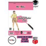 20X30 CM A4 eskiz kara kalem çizim defteri 200 gr TELLİ 40 sayfa HERBOY