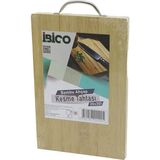 20X30 x 1.7cm Lux Ahşap Bambu Kesim Panosu - Kesme Tahtası Metal Kulplu (4887) Midastech