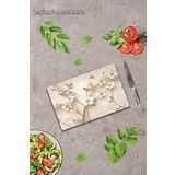 20x30cm - Yapay Güller - Cam Kesme Tahtası