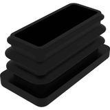20x40 Mm Plastik Masa Sandalye Kutu Profil Tapası Siyah (10 Adet)