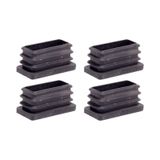 20X40Mm Plastik Dikdörtgen Içe Geçme Profil Tapası Kutu 4 Adet