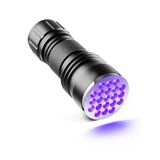 21 Led 395Nm Uv El Feneri - Siyah