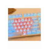 21 Tuşlu Şeffaf Kırmızı Mekanik Klavye Tuşu Seti | Rgb Uyumlu Keycaps Takımı | Dekoratif Işık Geçirgen Keycaps