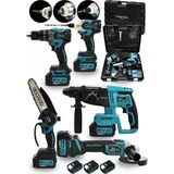 21 V Kömürsüz Motor 5'li Set Şarjlı Hilti Taşlama Somun Sıkma Testere Matka - Seçenek 1