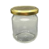 210ml Şeffaf Cam Konserve Kavanozu Gold Kapaklı, 24 Adet, Cam Kavanoz, Konserve Kavanozu, Reçel Kavanozu, Bal Kavanozu, Saklama Kavanozu Şeffaf