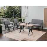 2+1+1+MASA BAHÇE BALKON MUTFAK TAKIMI Gri