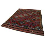 211x268 cm Geometrik Kilim Beyaz Geometrik Yün El Dokuma Modern Geometrik Etnik Eskitme Desenli Boho Oturma Odası Salon Yolluk Koridor Mutfak Halısı