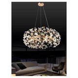 212 Avize 60W Kristal Taşlı Luxury Collection Modern Sarkıt Avize - Gold