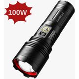 212 Farissu 40W 2000 Lümen Şarjlı El Feneri - Zumlanabilir, USB Şarjlı, LCD Ekranlı, GT40W LED - Siyah - 40 W