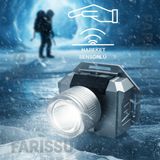 212 Farissu Çok Fonksiyonlu Şarj Edilebilir Kafa Lambası (Sdr-X1) - Sensörlü, Solar ve Powerbank Özellikli - 1 adet - Gri