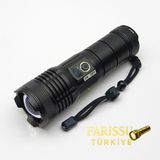 212 Farissu GK9595 100W Lazer LED Profesyonel El Feneri - 7200MAH Powerbank Özellikli, 2200M Menzil, Zoomlu - 100 W