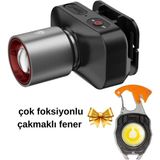 212 Farissu Gold Kama GK801 LED Kafa Feneri - 50W Cree Led, Şarjlı ve Su Geçirmez - 40 W - Siyah