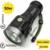 212 Farissu Gold Silver GS-14100 50W 5000 Lümen Profesyonel Şarjlı El Feneri - 50 W