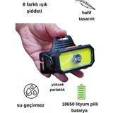 212 Farissu OR-5102 Su Geçirmez Ultra Güçlü 8 Farklı Işık Şiddetine Sahip 18650 Lityum Pilli Kafa Feneri