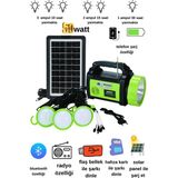 212 Farissu Solar Şarjlı Kamp ve Acil Durum Lambası – Radyo, Bluetooth, Müzik Çalar Aydınlatma Seti - Yeşil