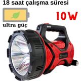 212 Farissu Ulatra Güçlü Uzun Mesafeli 18 Saat Çalışma 10W Ledli Projektör El Feneri