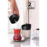 212 Ml Dekoratif, Lüx Cam Toz Dökme Şekerlik 2 Adet