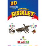 212 Toyzz 212TOYZZ 3D Boyanabilir Ahşap Bisiklet Maketi - Çocuklar Için Eğitici Oyuncak - Naturel Ahşap