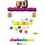 212Toyzz 212Toyz Ahşap Oyuncak Geometrik Şekil Yerleştirme 5'Li Diktörgen Bultak