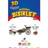 212Toyzz 3D Boyanabilir Ahşap Bisiklet Maketi - Çocuklar İçin Eğitici Oyuncak