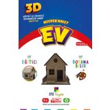 212Toyzz 3D Boyanabilir Ahşap Ev Maketi - Çocuklar İçin Eğitici Oyuncak
