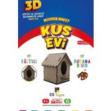 212Toyzz 3D Boyanabilir Ahşap Kuş Evi - Çocuklar İçin Eğitici Ve Doğa Dostu Oyuncak