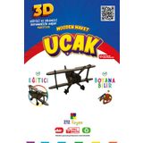 212Toyzz 3D Boyanabilir Ahşap Savaş Uçağı Maketi - Çocuklar İçin Eğitici Oyuncak