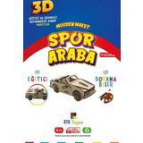 212Toyzz 3D Boyanabilir Ahşap Spor Araba Maketi - Çocuklar İçin Eğitici Oyuncak