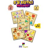 212Toyzz 5 Adet Oyuncak Taşıtlar, Rakamlar,Meyveler, Geometrik Şekil- Orman Hayvan 212 Toyzz