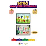 212Toyzz Ahşap Eğitici Sebze Ve Meyveler Çocuk Puzzle Ve Sök Tak Oyuncak