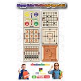 212Toyzz Ahşap Zeka Ve Strateji Oyun Seti 6 Ad Reversi-Kızma Birader-Dama-Tic Toc Toe-Koridor Oyunu