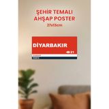 212toyzz Diyarbakır 21 Dekoratif Şehir Plaka Retro Tablo MDF Ahşap Tablo Sokak Tabelası Hediyelik 27x13cm