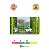 212Toyzz Eğitici Öğretici Zeka Geliştirici Sevimli Pandalar Dikey 10 Parçalı Ahşap Çubuk Yap Boz Puzzle