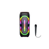 2132 Siyah Mikrofonlu RGB Ledli Taşınabilir Bluetooth Hoparlör Parti Speaker GTS-21320690