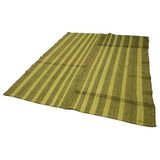 214x269 cm Geometrik Kilim Yeşil Geometrik Yün El Dokuma Modern Geometrik Etnik Eskitme Desenli Boho Oturma Odası Salon Yolluk Koridor Mutfak Halısı