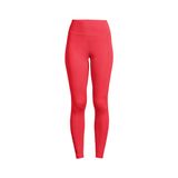 21568-394 Graphic High Waist Tights Kadın Kırmızı Dar Paça Yüksek Bel Tayt