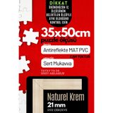 21lik Puzzle Poster Resim Çerçevesi PVCli Postersiz Resimsiz Çerçeve (Naturel Krem, 35x50)