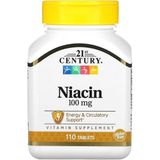 21st Century, Niacin, 100 mg, 110 Tablet - Aromasız