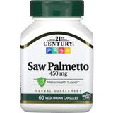 21st Century Saw Palmetto + Zinc Çinko Hair Skin Health Support 450 mg 60 Vegetarian Capsules - 60 KAPSÜL