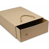 21X10,7X37,2 cm Esmer Kendinden Çekmeceli Ayakkabı Kutusu 100 Adet - Kraft
