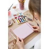 21X15 cm Sert Kapak 80 Yaprak 140 Gr. Eskiz Defteri - Sketch Book - Pembe