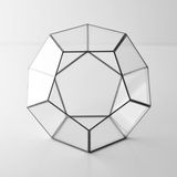 21X21X17CM Siyah Geometrik Teraryum Cam Fanus Takı Aksesuar Çikolata Kutusu - Beyaz - Gold - Çok Renkli