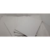 21X30 cm 5'li Çok Renkli Kaplamalı ve Doğal Kontraplak Sunta Plaka Seti - Seçenek 1 - Açık Beyaz - Gri