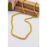 22 Ayar Altın Halat Zincir 3 MM Halat Zincir 45 CM Uzunluk LKZNC1061