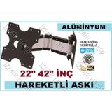 22 İNÇ 42 İNÇ LED LCD TV İÇİN ALÜMİNYUM HAREKETLİ ASKI APARATI