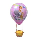 22 İnç Pembe Renk Safari Uçan Balon Temalı Folyo Balon 88-28 Cm