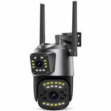 2+2 MP HD 4K IP Türkçe WiFi Güvenlik Kamerası, Dış Mekan Hareket Takipli Gece Görüşlü IP66 Suya Dayanıklı Kablosuz Bağlantılı Çift Yönlü Sesli İnsan Algılama Sensörlü Ev İşyeri İçin Kamera Sistemi