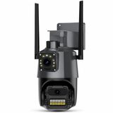 2+2 MP HD 4K IP WiFi Güvenlik Kamerası, Hareket Takipli Gece Görüşlü Dış Mekan Uyumlu, 355° Dönebilen İki Yönlü Sesli İnsan Algılama TF Kart Kayıtlı Kablosuz Bağlantılı Akıllı Güvenlik Kamerası
